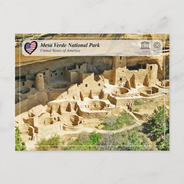 UNESCO WHS - Mesa Verde National Park Postcard (Front)