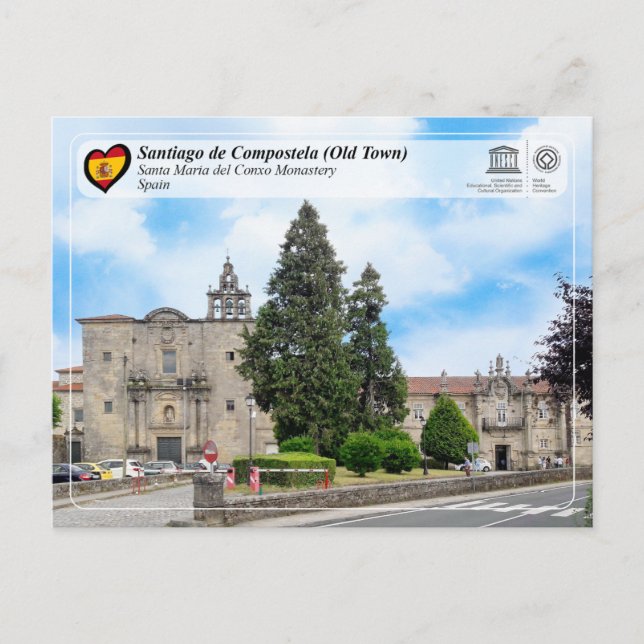 UNESCO WHS - Monasterio de Santa María del Conxo Postcard (Front)