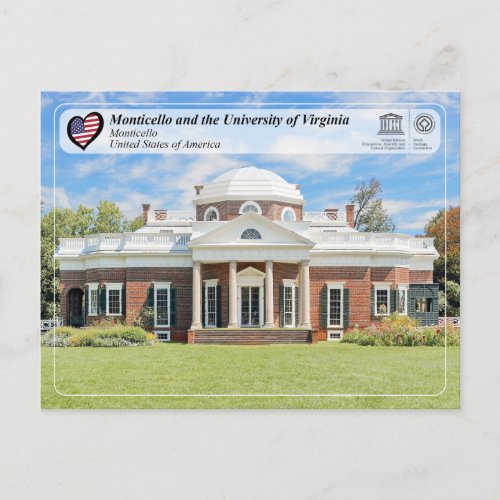 UNESCO WHS _ Monticello Postcard