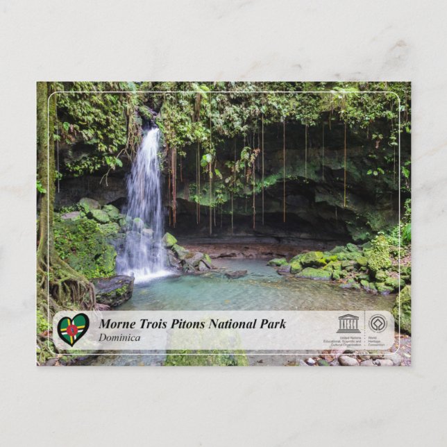 UNESCO WHS - Morne Trois Pitons National Park Postcard (Front)