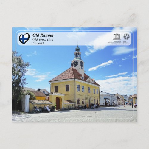 UNESCO WHS _ Old Rauma _ Old Town Hall Postcard
