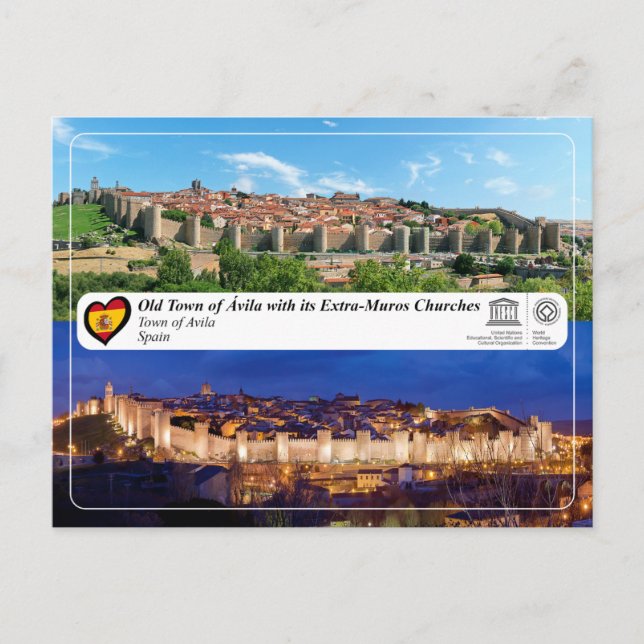 UNESCO WHS - Old Town of Ávila and its walls Postcard (Front)