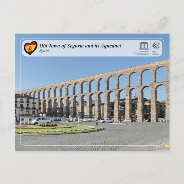 UNESCO WHS - Old Town of Segovia and its Aqueduct Postcard (Front)