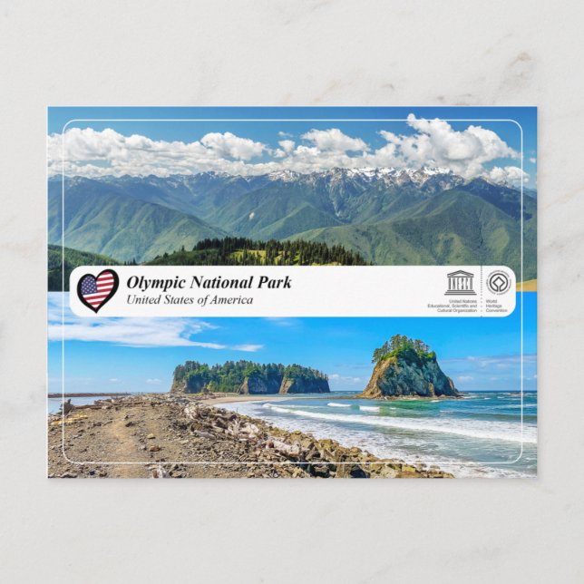 UNESCO WHS - Olympic National Park Postcard (Front)