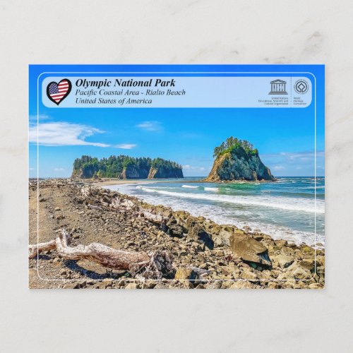 UNESCO WHS _ Olympic National Park _ Rialto Beach Postcard