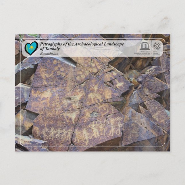 UNESCO WHS - Petroglyphs of Tanbaly Postcard (Front)