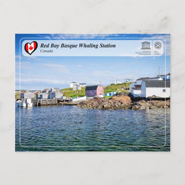 UNESCO WHS - Red Bay Basque Whaling Station Postcard (Front)