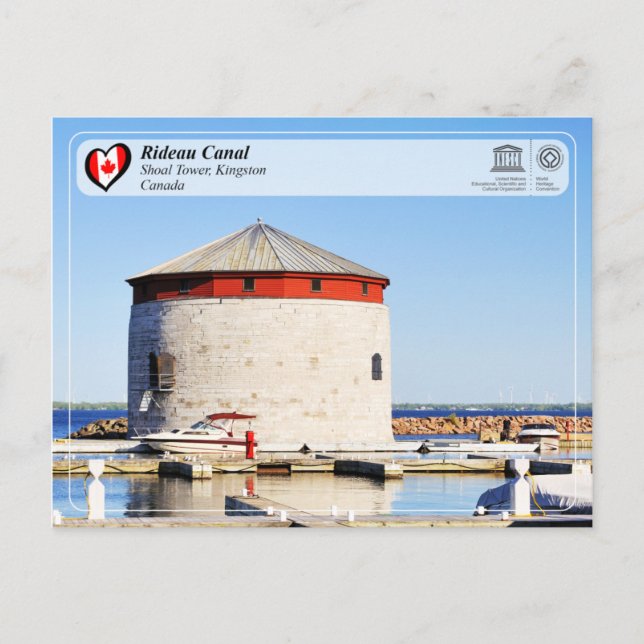 UNESCO WHS - Rideau Canal - Shoal Tower, Kingston Postcard (Front)