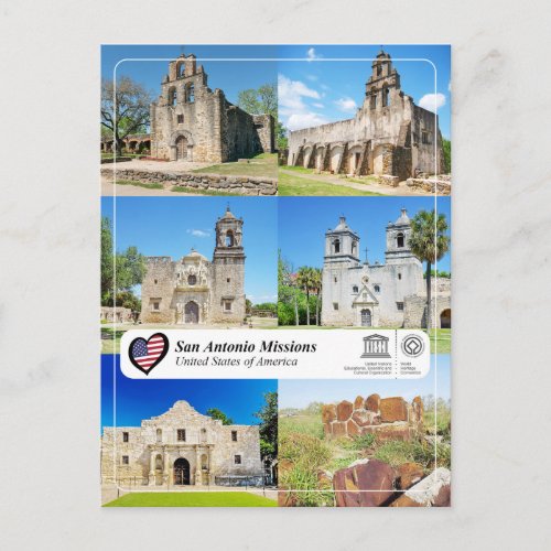 UNESCO WHS _ San Antonio Missions Postcard