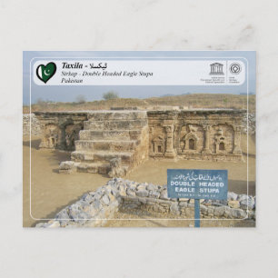 UNESCO WHS - Taxila - Double Headed Eagle Stupa Postcard