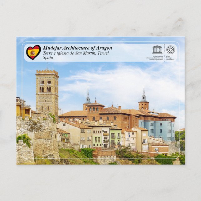 UNESCO WHS - Torre de la iglesia de San Martín Postcard (Front)