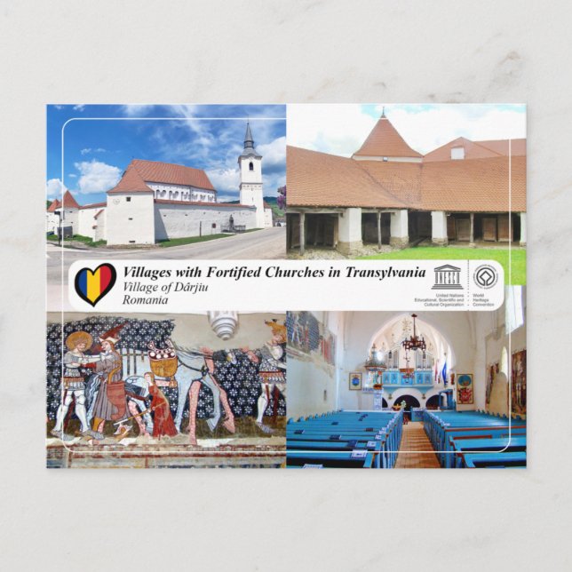 UNESCO WHS - Village of Dârjiu Postcard (Front)