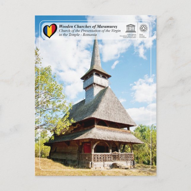 UNESCO WHS - Wooden Churches in Barsana Postcard (Front)
