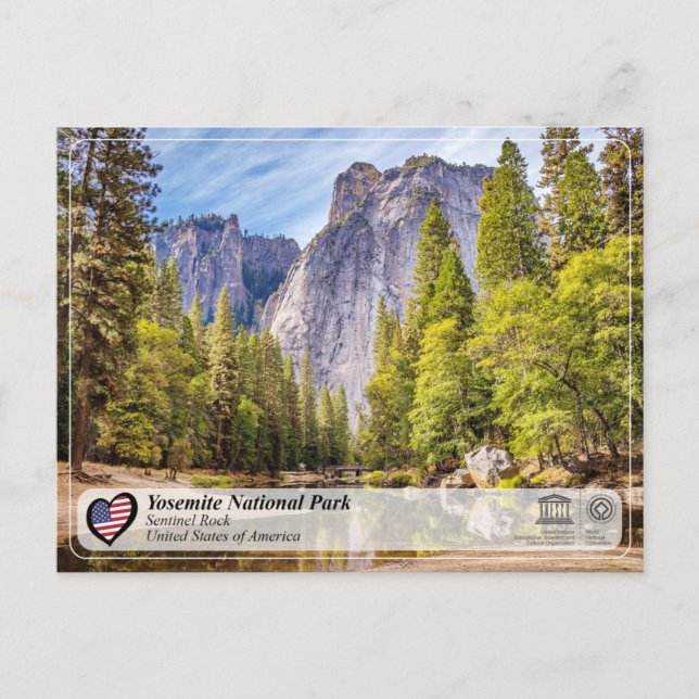 UNESCO WHS - Yosemite NP - Sentinel Rock Postcard (Front)