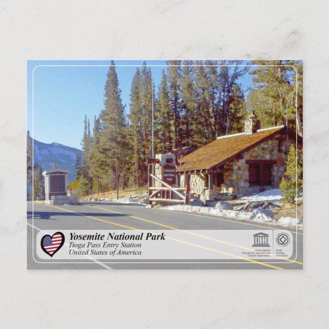 UNESCO WHS - Yosemite NP - Tioga Pass Postcard (Front)