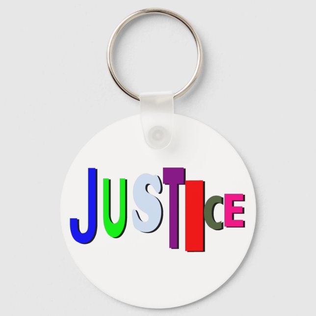 Uneven Justice Button B Keychain (Front)