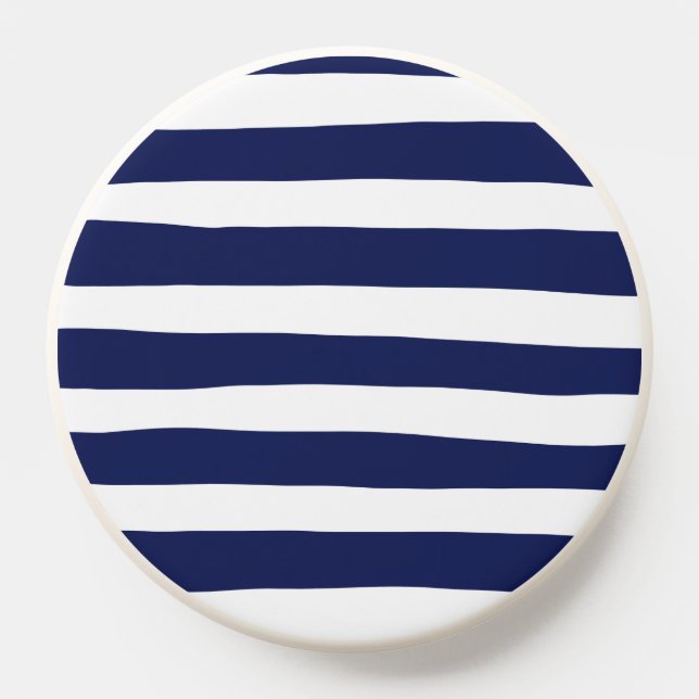 Uneven Stripes - Blue and White PopSocket (Popsocket)