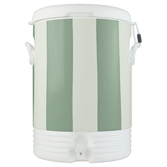 Uneven Stripes - Green Beverage Cooler (Front)