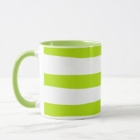 Uneven Stripes in Lime Green and White