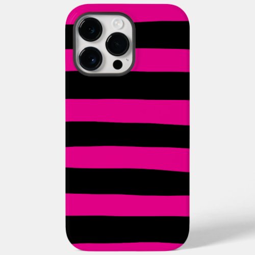 Uneven Stripes _ Magenta and Black Case_Mate iPhone 14 Pro Max Case