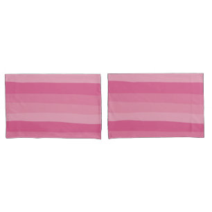 Uneven Stripes - Pink Pillow Case