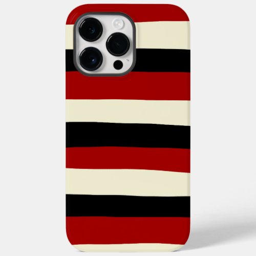 Uneven Stripes _ Red and Cream Case_Mate iPhone 14 Pro Max Case