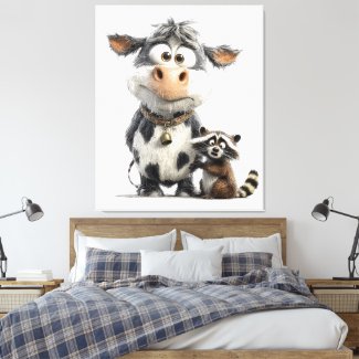 Unexpected Besties” Animal Friends Wall Art