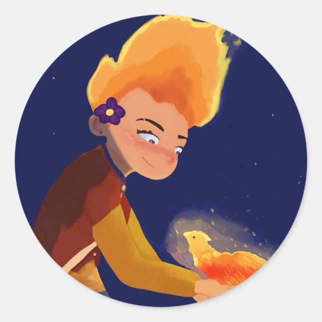 Unexpected buddy classic round sticker (Front)