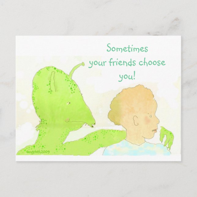 unexpected friends postcard - (Front)