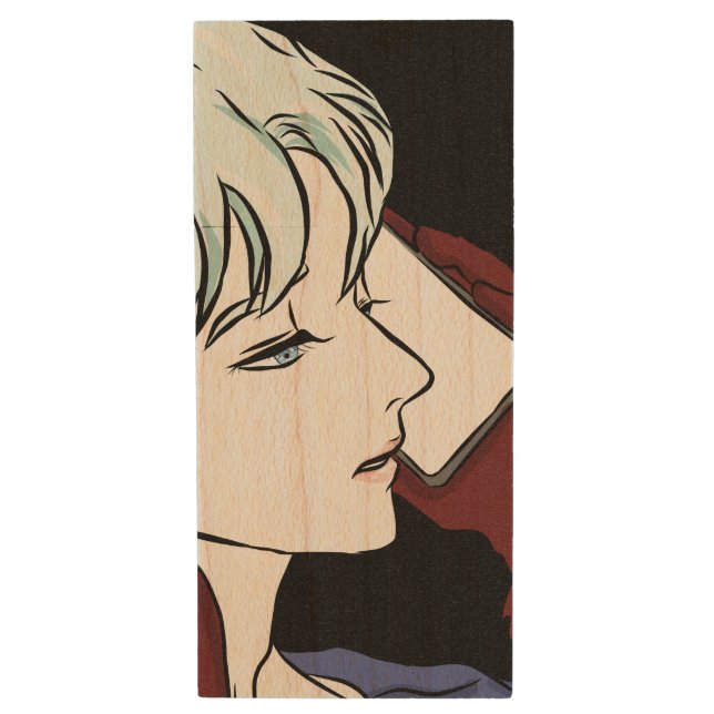 Unexpected regret  wood flash drive (Front Vertical)