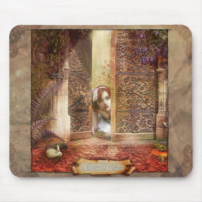 unexpected visitors mouse pad (Front)