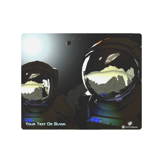 Unexpected Visitors UFO Metal Print (Front)