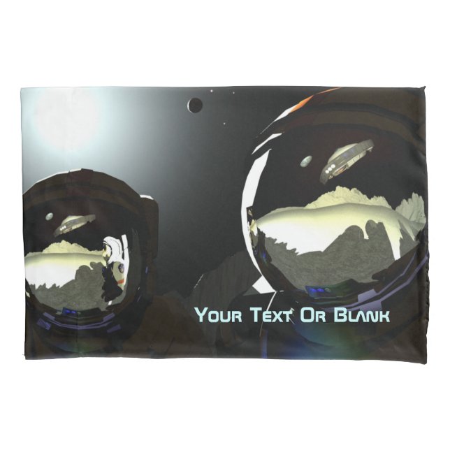 Unexpected Visitors UFO Pillow Case (Front)