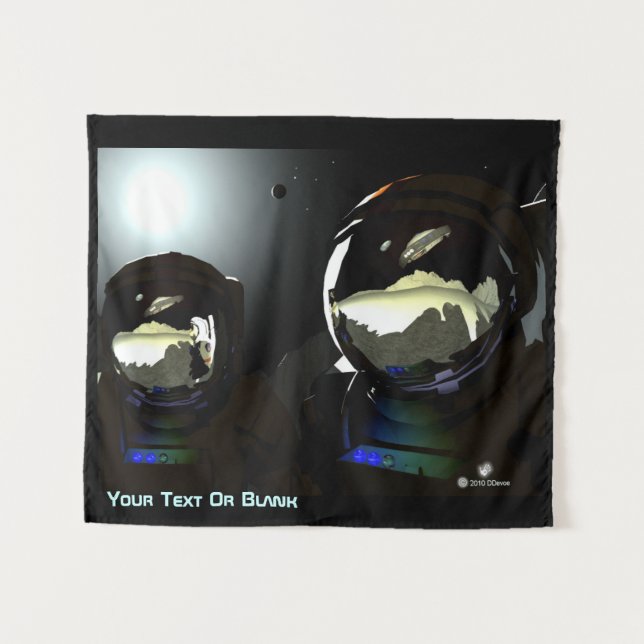 Unexpected Visitors UFO Tapestry (Front (Horizontal))