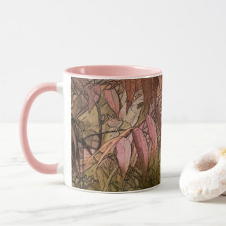 Unexplored Territory - Foliage in Pink & Brown Mug