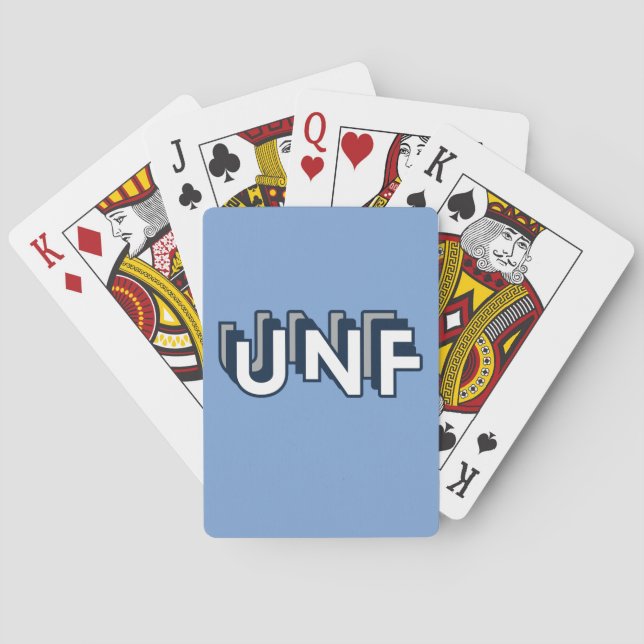 UNF - University of North Florida Blue Poker Cards (Back)