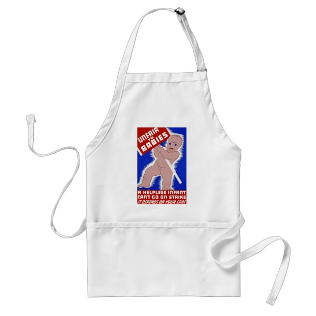 Unfair to Babies Adult Apron (Front)