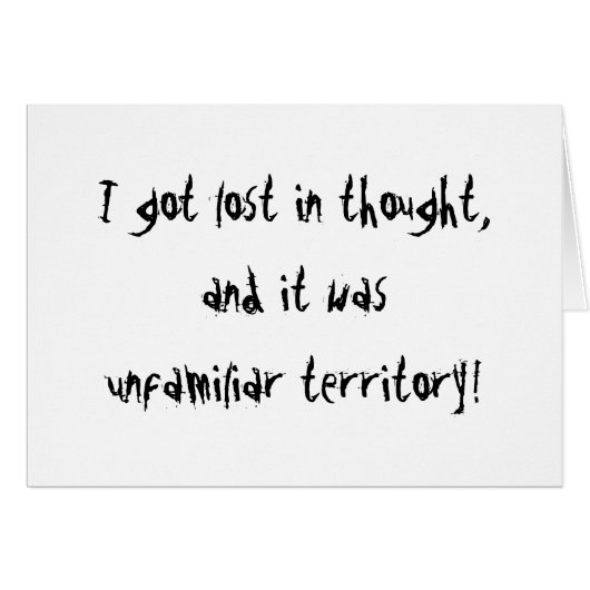 Unfamiliar Territory (Front Horizontal)