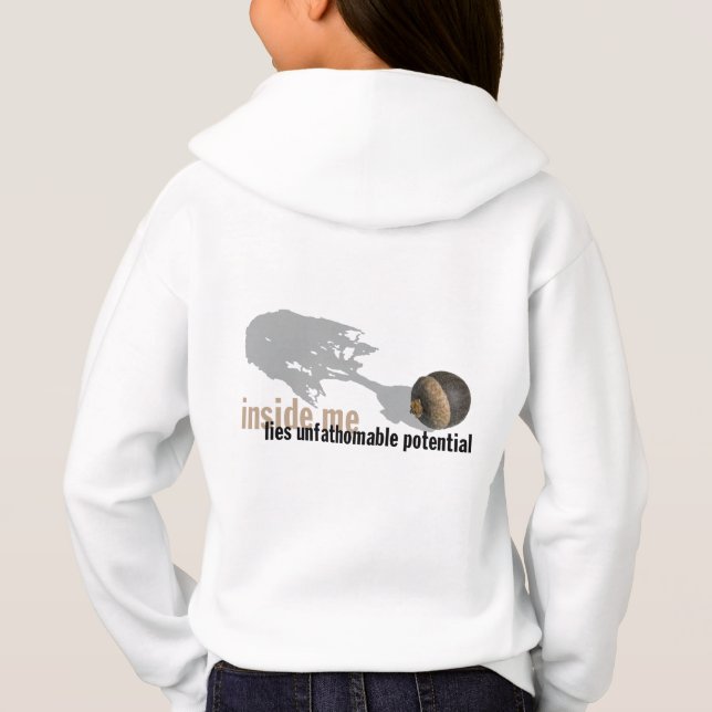 "unfathomable potential" Girls' HOODIE backprint (Back)