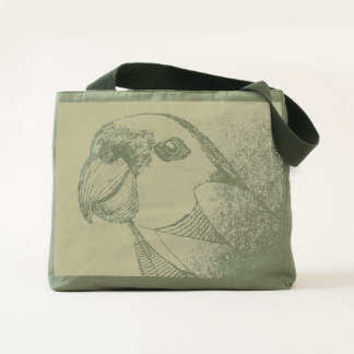 Unfinished Parrot Canvas Utility Tote