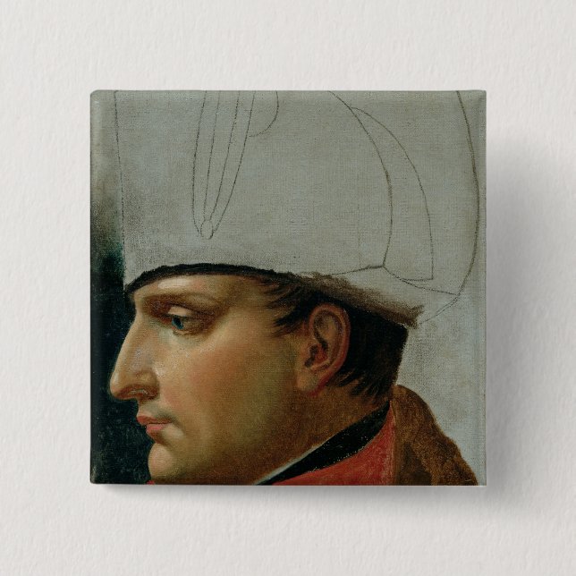Unfinished Portrait of Napoleon I Pinback Button (Front)