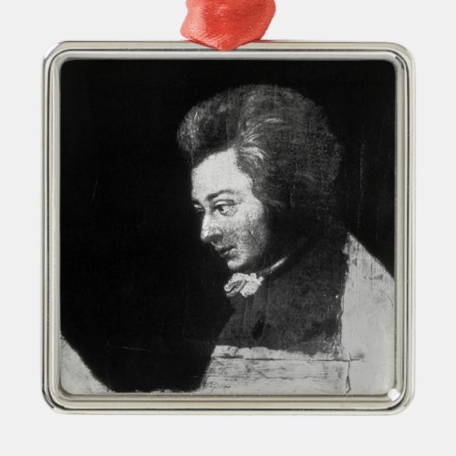 Unfinished Portrait of Wolfgang Amadeus Mozart Metal Ornament