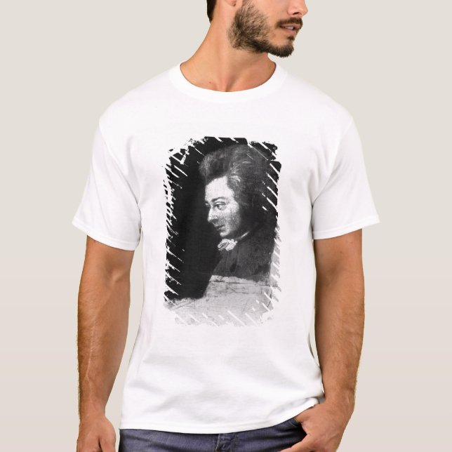 Unfinished Portrait of Wolfgang Amadeus Mozart T-Shirt (Front)