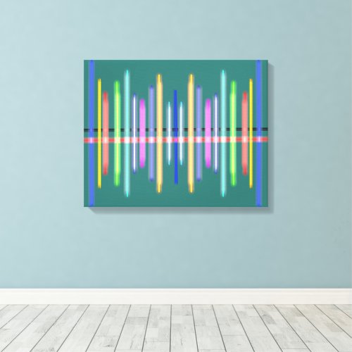 Unfocused colored vertical lines canvas print