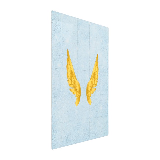 Unfold Your Power – Golden Wings of Angel Metal Print (3/4)