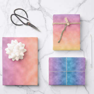 Unfolding in Color Wrapping Paper Sheets