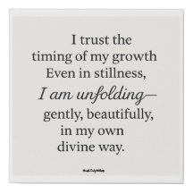 Unfolding in Divine Timing-Minimalist Affirmation