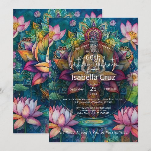 Unfolding Light | Lotus Flower Design Invitation