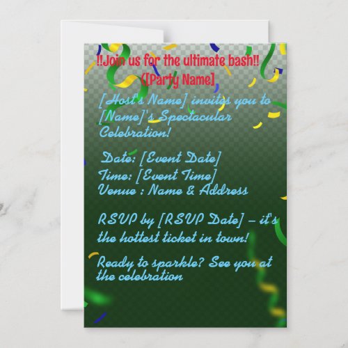 Unforgettable Celebration Join the Birthday Bash Magnetic Invitation
