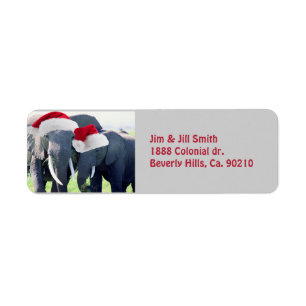 Unforgettable Elephant Christmas Label